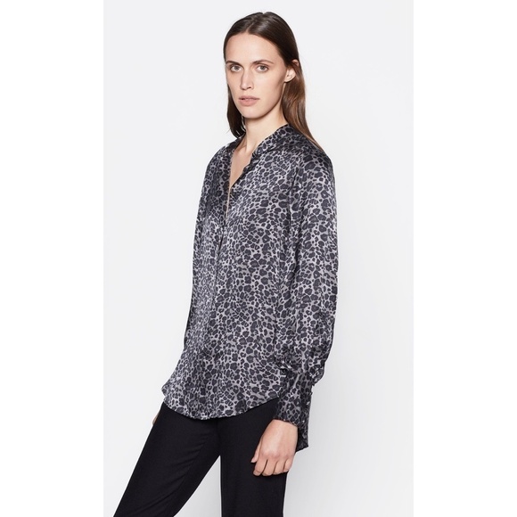 EQUIPMENT Animal Leopard Print Silk Boleyn Bouse S​ - Picture 11 of 16